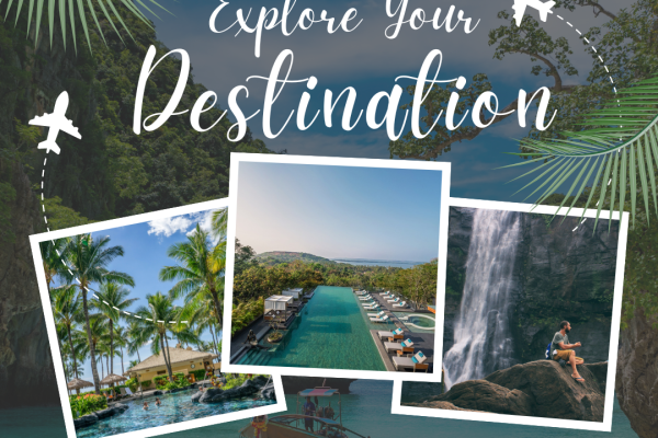 Blue and White Modern Travel Instagram Post